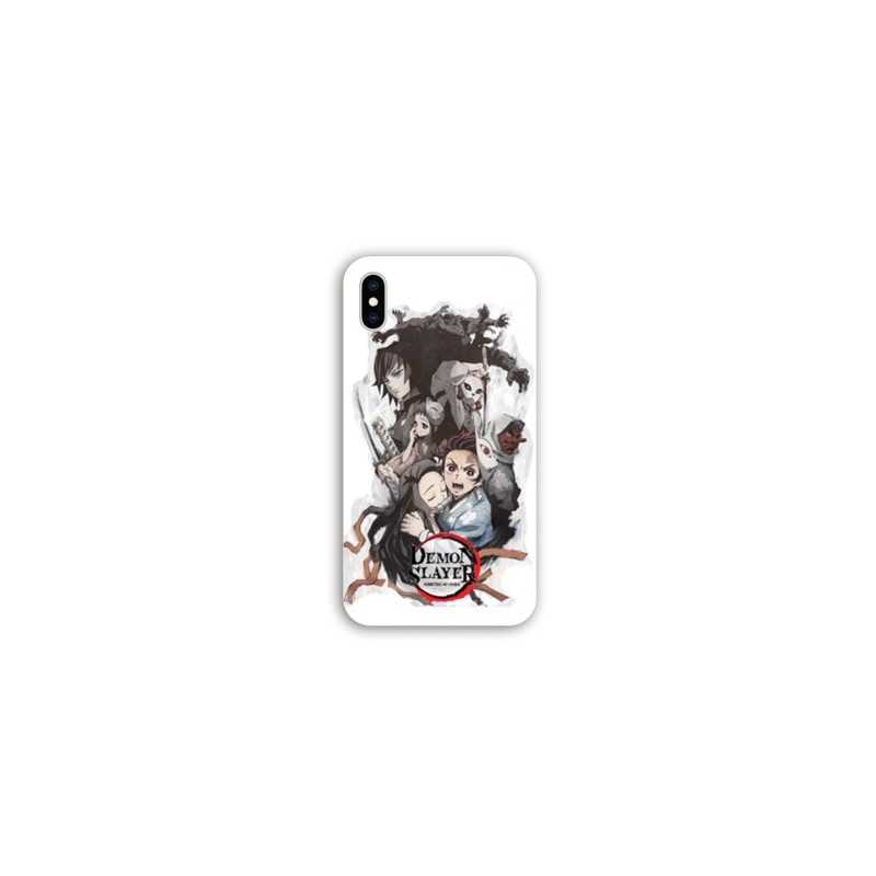 Coque Iphone XR Manga Damon Slayer Blanc