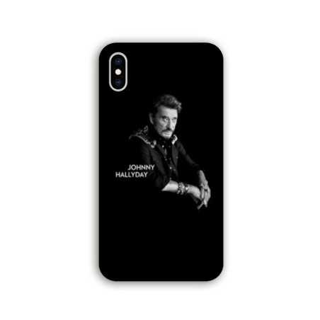 Coque Iphone XR Johnny Hallyday Noir