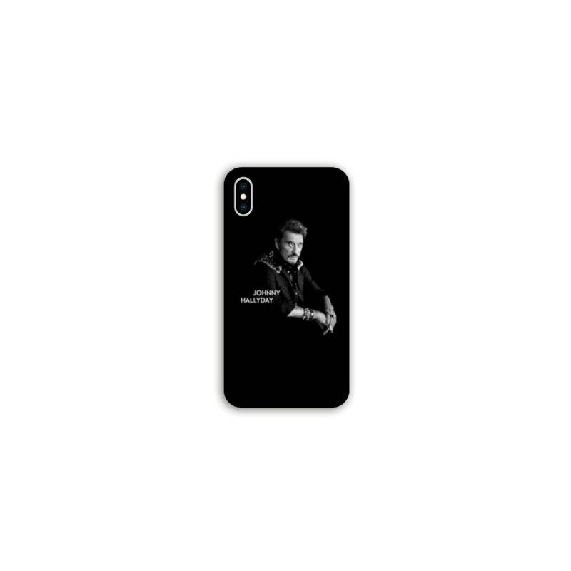 Coque Iphone XR Johnny Hallyday Noir