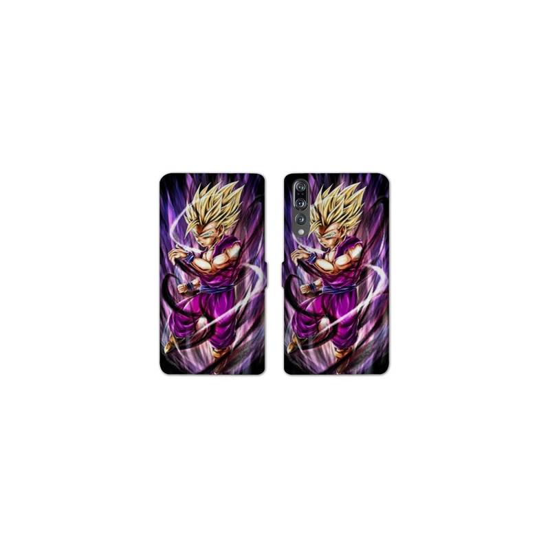 RV Housse cuir portefeuille Huawei P30 PRO Manga Dragon Ball Sangohan violet