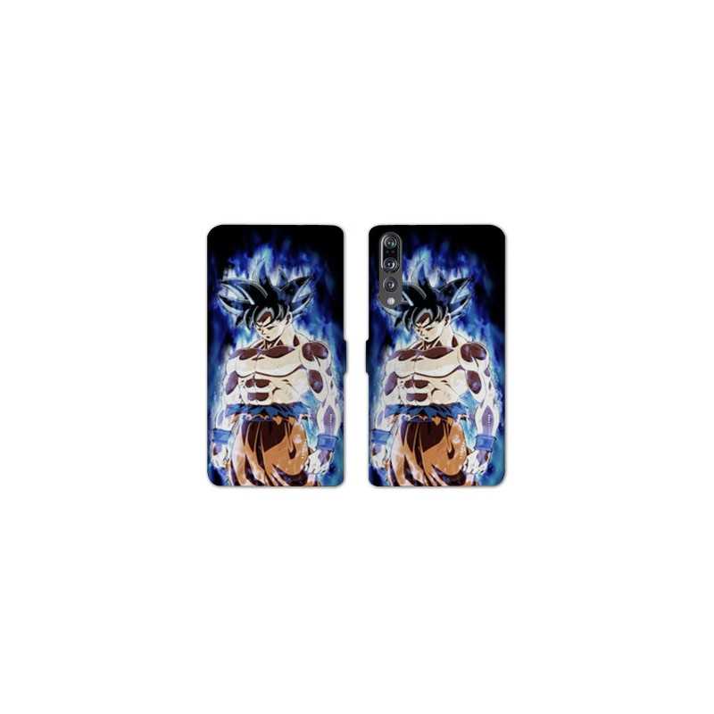 RV Housse cuir portefeuille Huawei P30 PRO Manga Dragon Ball Sangoku Noir