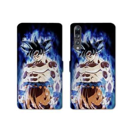 RV Housse cuir portefeuille Huawei P30 PRO Manga Dragon Ball Sangoku Noir