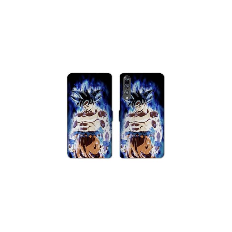 RV Housse cuir portefeuille Huawei P30 PRO Manga Dragon Ball Sangoku Noir