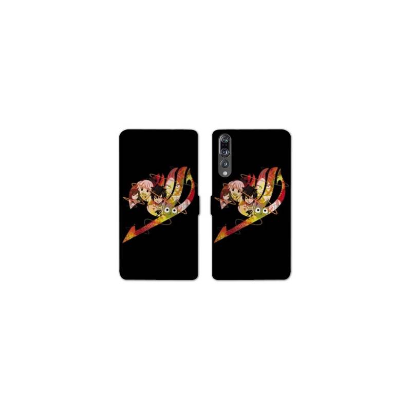 RV Housse cuir portefeuille Huawei P30 PRO Manga Fairy Tail Logo Noir