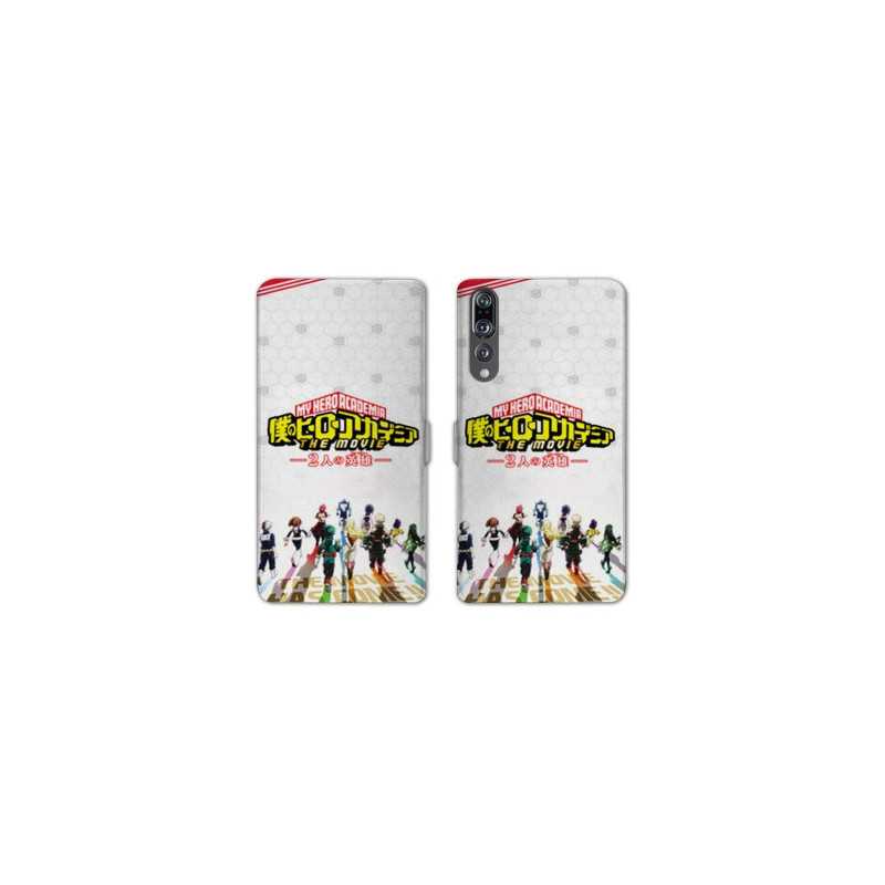 RV Housse cuir portefeuille Huawei P30 PRO Manga My hero academia blanc