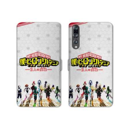 RV Housse cuir portefeuille Huawei P30 PRO Manga My hero academia blanc