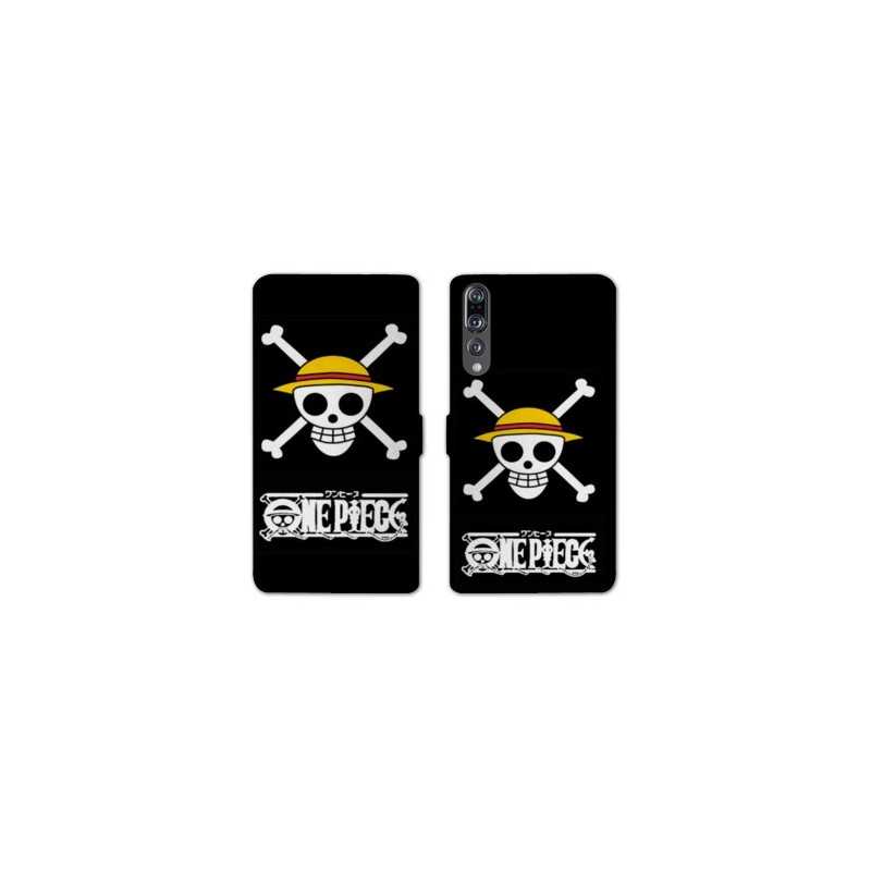RV Housse cuir portefeuille Huawei P30 PRO Manga One Piece tete de mort