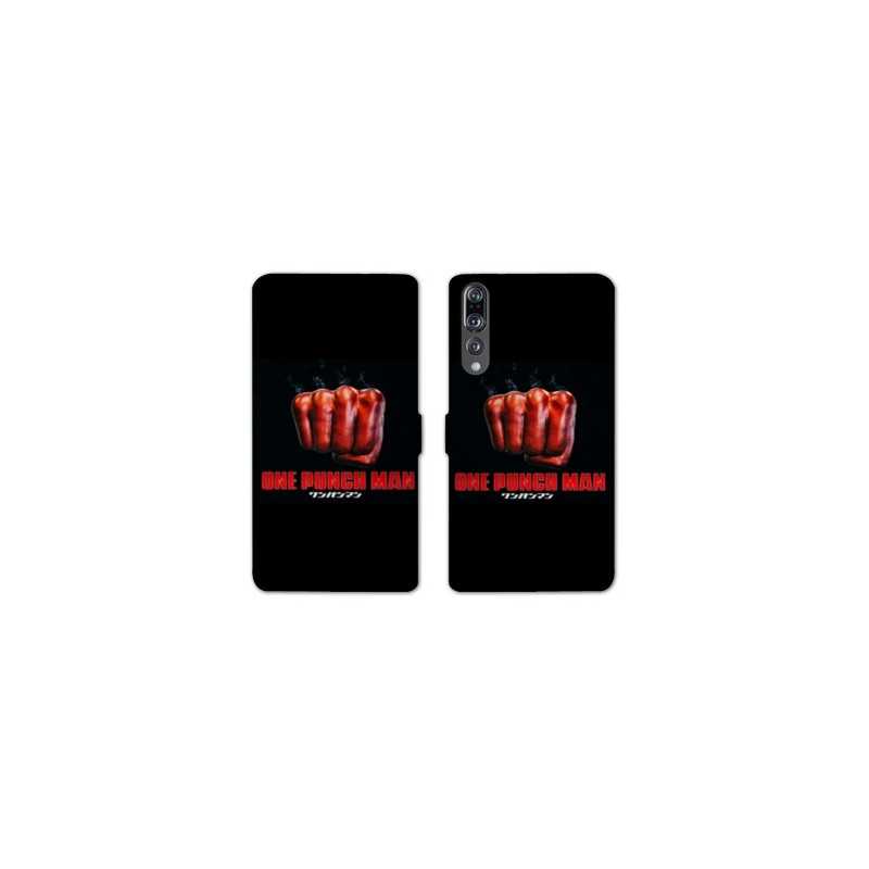RV Housse cuir portefeuille Huawei P30 PRO Manga One Punch Man poing