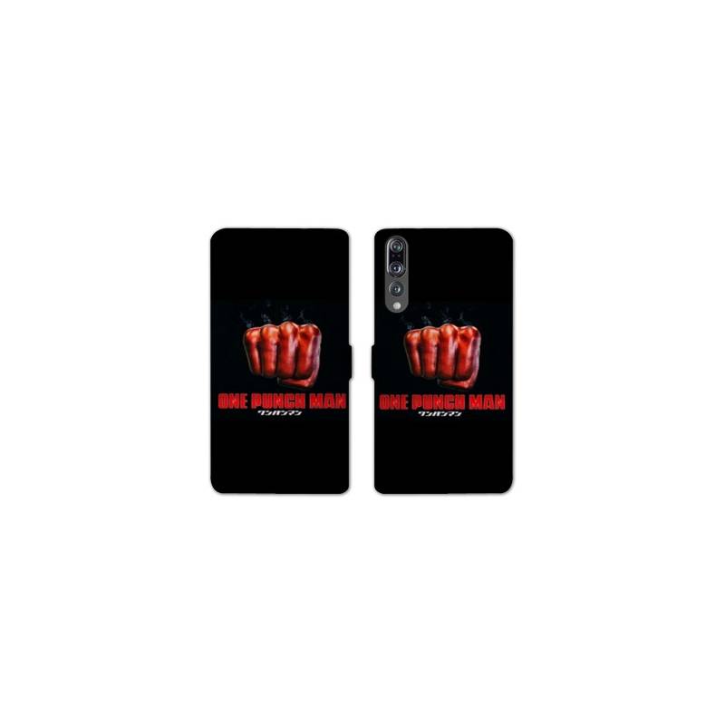 RV Housse cuir portefeuille Huawei P30 PRO Manga One Punch Man poing