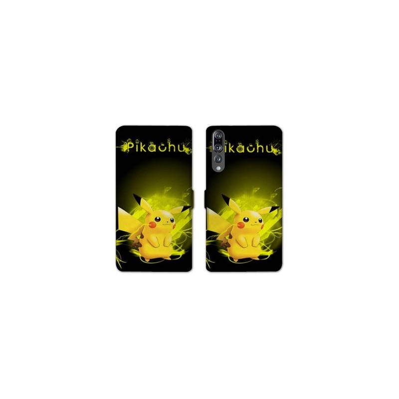 RV Housse cuir portefeuille Huawei P30 PRO Pokemon Pikachu eclair