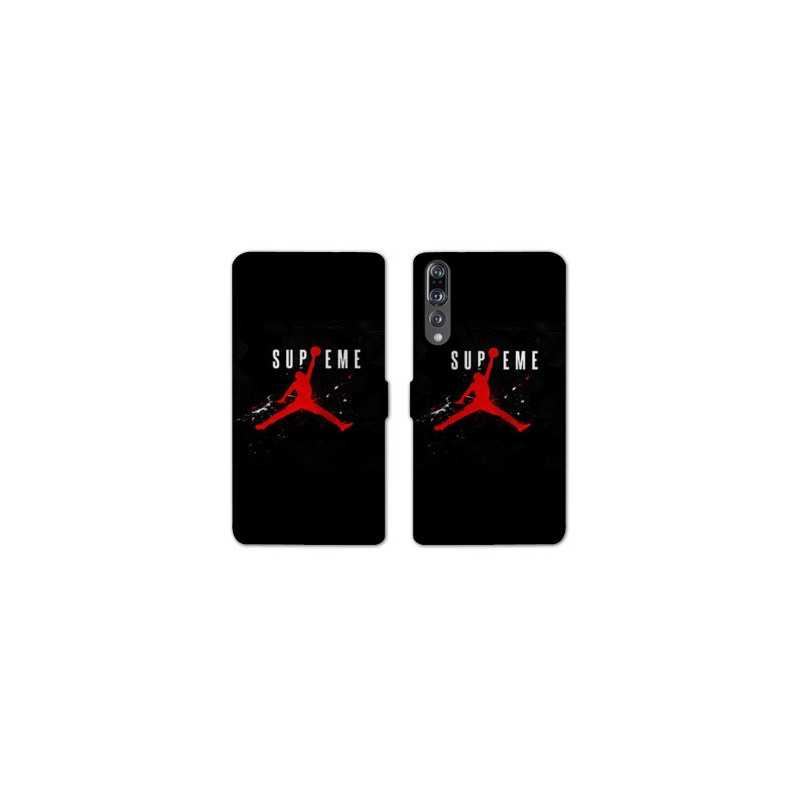 RV Housse cuir portefeuille Huawei P30 PRO Jordan Supreme Noir