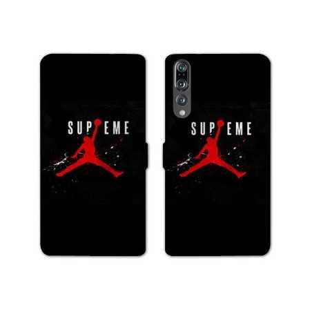 RV Housse cuir portefeuille Huawei P30 PRO Jordan Supreme Noir