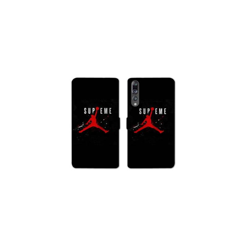 RV Housse cuir portefeuille Huawei P30 PRO Jordan Supreme Noir
