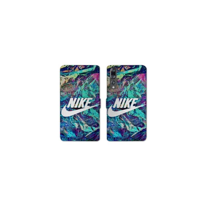 RV Housse cuir portefeuille Huawei P30 PRO Nike Turquoise