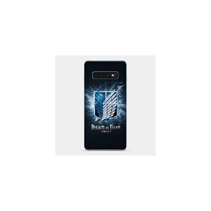 Coque Samsung Galaxy S10 PLUS Manga Attaque titans noir