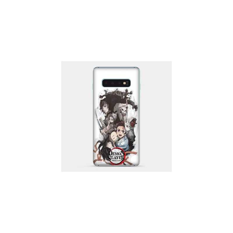 Coque Samsung Galaxy S10 PLUS Manga Demon Slayer Blanc