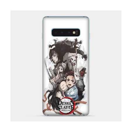 Coque Samsung Galaxy S10 PLUS Manga Demon Slayer Blanc