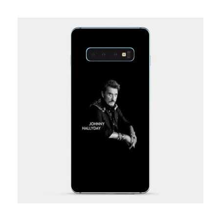 Coque Samsung Galaxy S10 PLUS Johnny Hallyday Noir