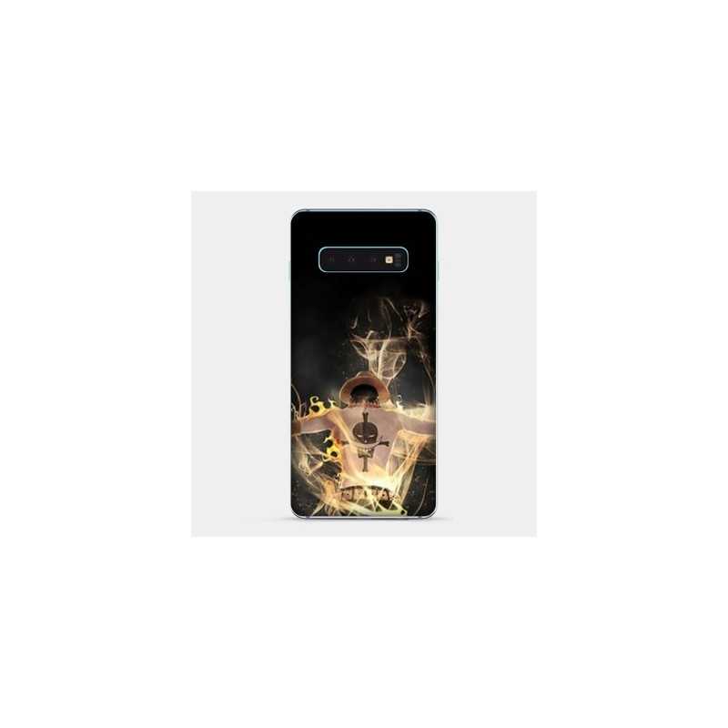 Coque Samsung Galaxy S10e Manga One Piece Ace noir