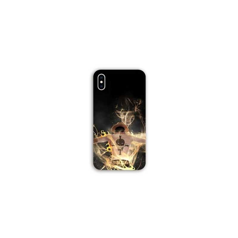 Coque Iphone XS Max Manga One Piece Ace noir