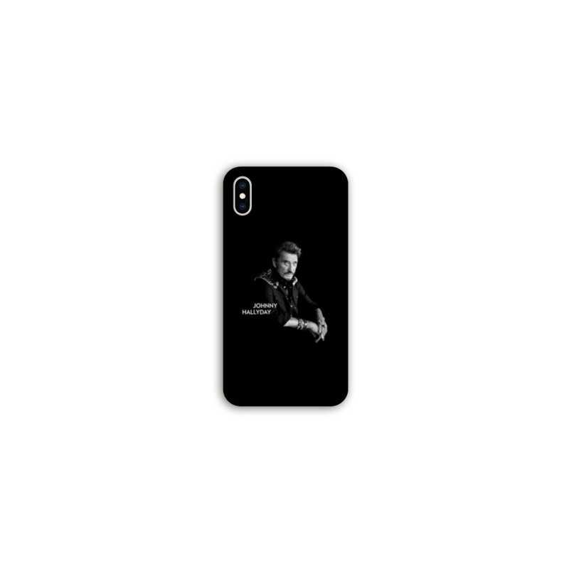 Coque Iphone XS Max Johnny Hallyday Noir