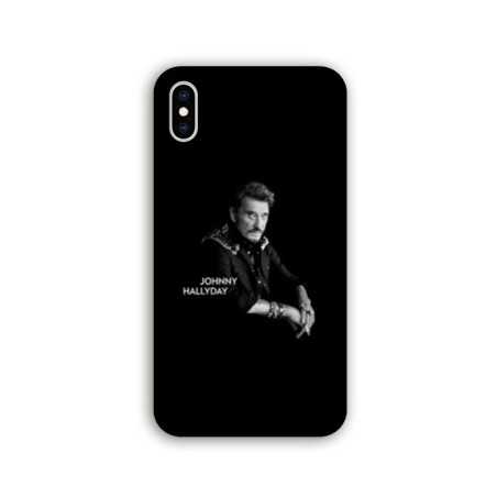 Coque Iphone XS Max Johnny Hallyday Noir