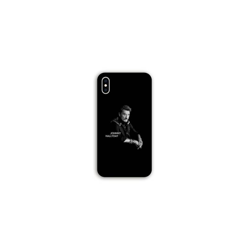 Coque Iphone XS Max Johnny Hallyday Noir