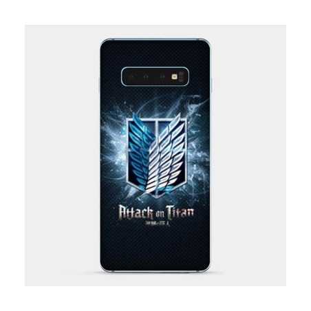 Coque Samsung Galaxy S10 Manga Attaque titans noir
