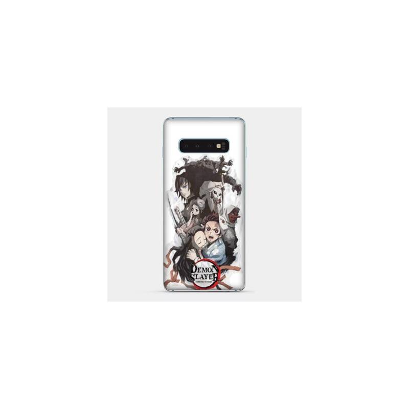 Coque Samsung Galaxy S10 Manga Demon Slayer Blanc