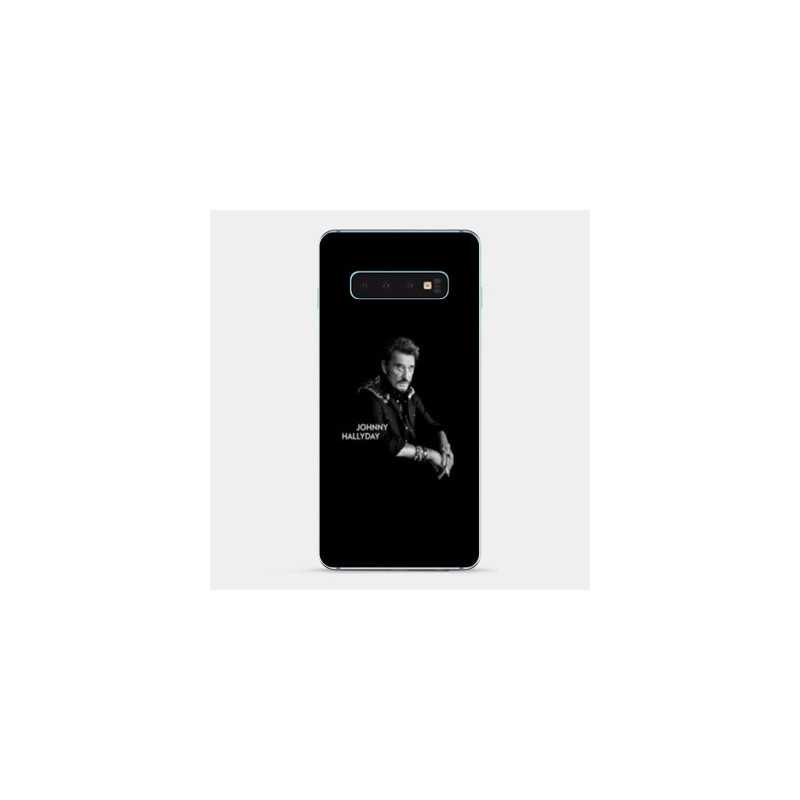 Coque Samsung Galaxy S10 Johnny Hallyday Noir