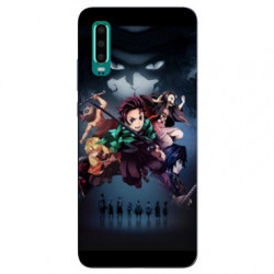 Coque Samsung Galaxy A50 Manga Demon Slayer Noir