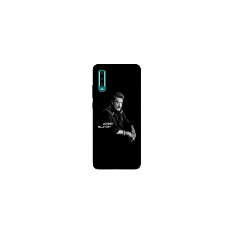 Coque Samsung Galaxy A50 Johnny Hallyday Noir