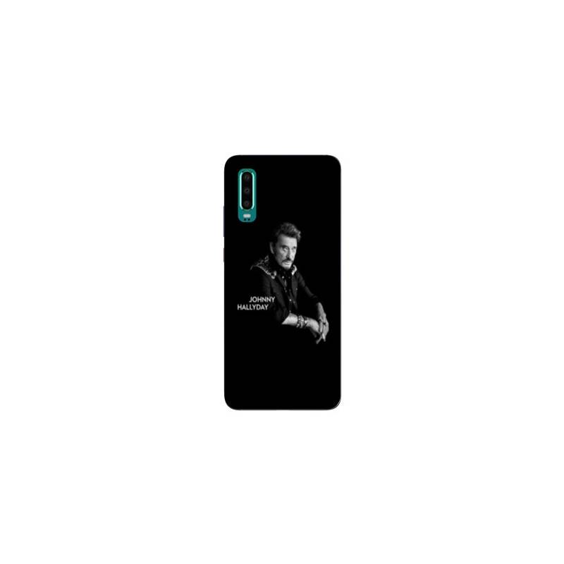 Coque Samsung Galaxy A50 Johnny Hallyday Noir