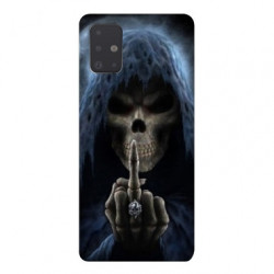 Coque pour Samsung Galaxy A51 tete de mort Doigt