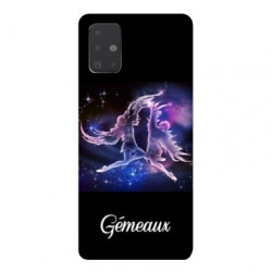 Coque pour Samsung Galaxy A51 signe zodiaque 2 Gémeaux