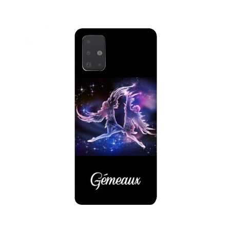 Coque pour Samsung Galaxy A51 signe zodiaque 2 Gémeaux