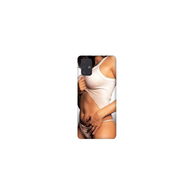 Coque pour Samsung Galaxy A51 Sexy tee shirt blanc