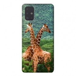Coque pour Samsung Galaxy A51 savane Girafe Duo