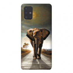 Coque pour Samsung Galaxy A51 savane Elephant route
