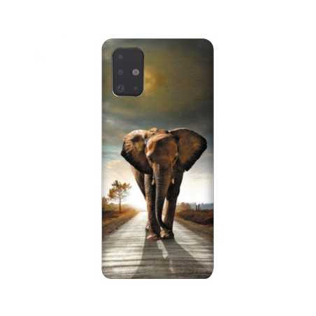 Coque pour Samsung Galaxy A51 savane Elephant route