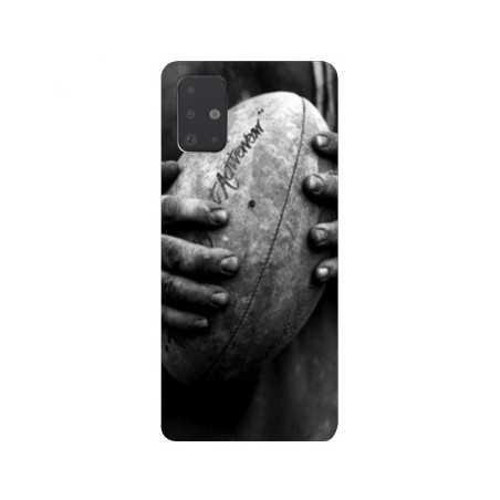 Coque pour Samsung Galaxy A51 Rugby ballon vintage