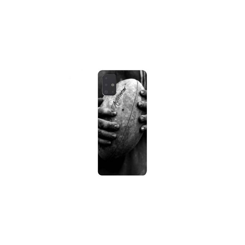 Coque pour Samsung Galaxy A51 Rugby ballon vintage