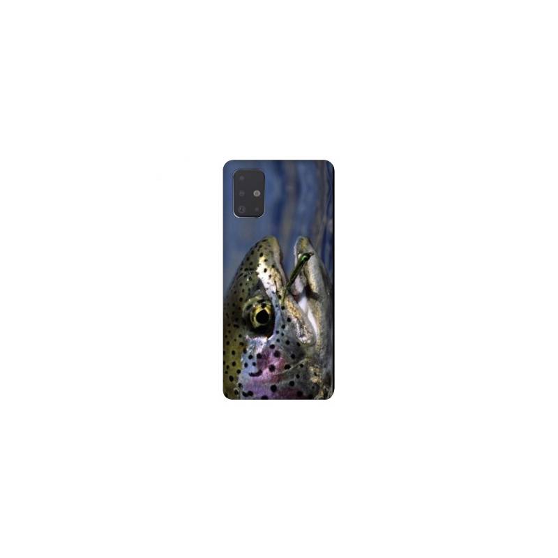 Coque pour Samsung Galaxy A51 peche truite