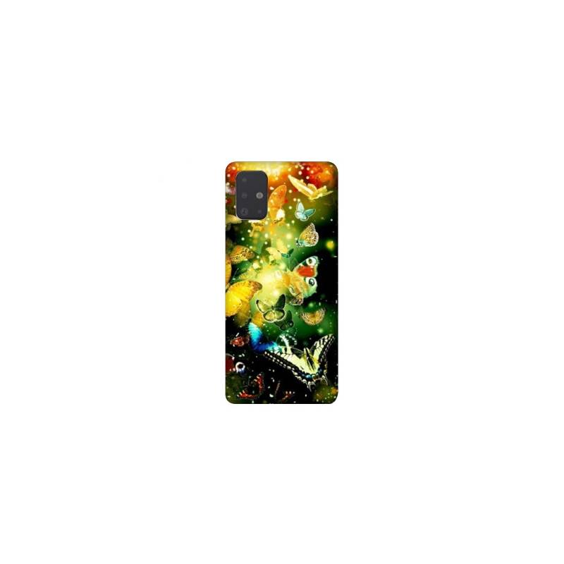 Coque pour Samsung Galaxy A51 papillons papillon jaune