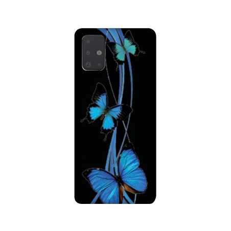 Coque pour Samsung Galaxy A51 papillons bleu