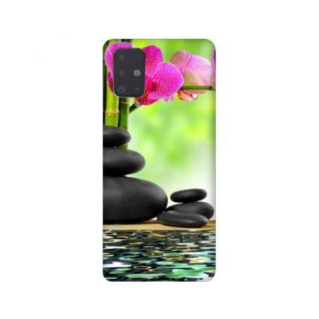 Coque pour Samsung Galaxy A51 orchidee eau