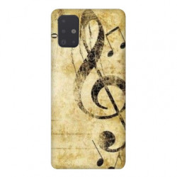 Coque pour Samsung Galaxy A51 Musique clé sol vintage