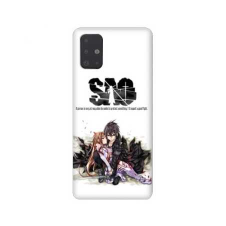 Coque pour Samsung Galaxy A51 Manga SAO sword Art Online blanc