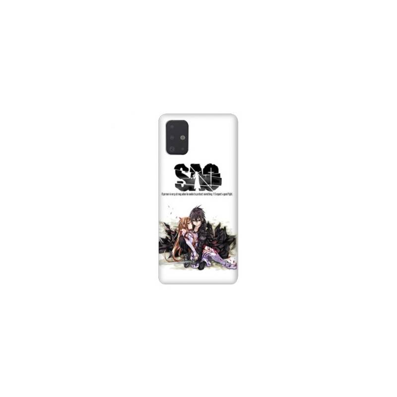 Coque pour Samsung Galaxy A51 Manga SAO sword Art Online blanc