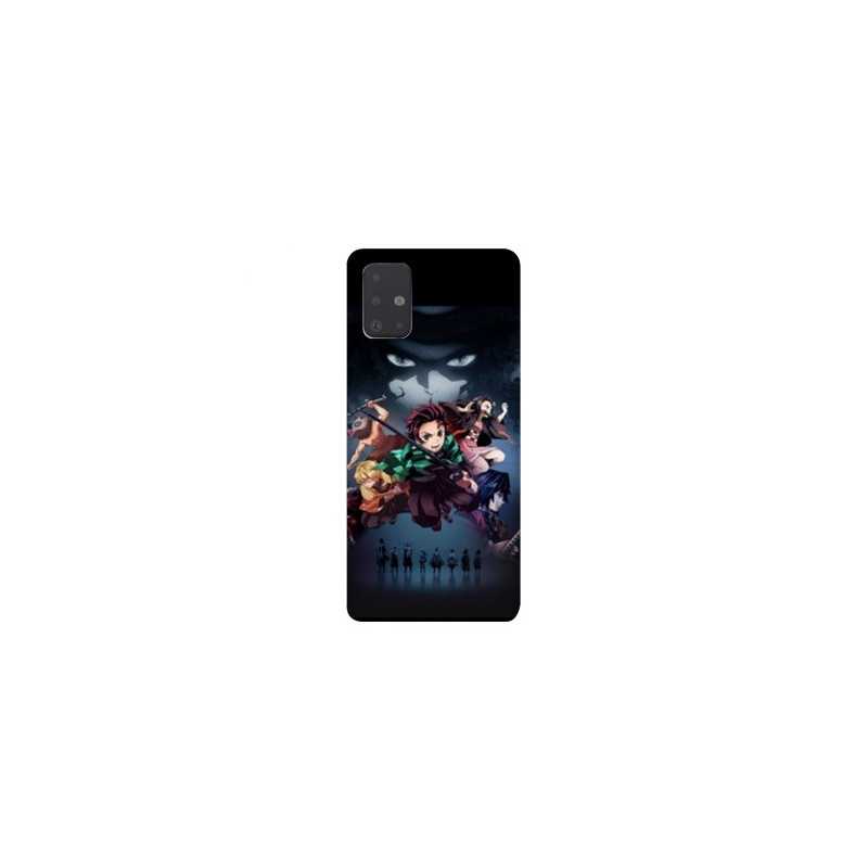 Coque pour Samsung Galaxy A51 Manga demon Slayer Noir